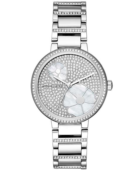 women's michael kors courtney crystal bracelet watch 36mm|Michael Kors Courtney Quartz Crystal Ladies Watch .